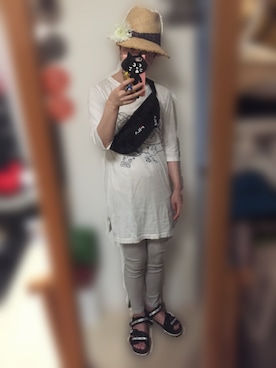 「MARC JACOBS（マークジェイコブス）のアイテム（Tシャツ/カットソー）」を使った、pikapomさん（レディース・160cm）の春コーディネート