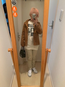 「AS KNOW AS plus（アズノゥアズプラス）のアイテム（チノパンツ）」を使った、pikapomさん（レディース・160cm）の秋コーディネート