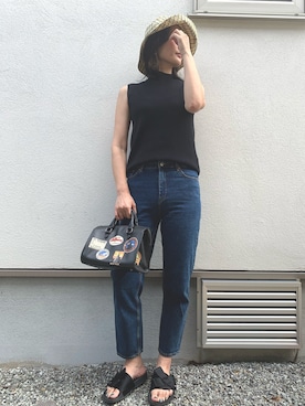 「Didot.（ディドット）のアイテム（帽子）」を使った、yuzuna108さん（レディース・175cm）の夏コーディネート