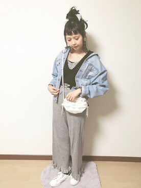 「スプリングSENSEOFPLACE」｜「アイテム（その他アウター）」を使った、CHiiiさん（レディース・163cm）の春コーディネート