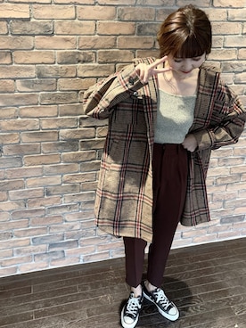 「haco!（ハコ）のアイテム（その他アウター）」を使った、CHiiiさん（レディース・163cm）の秋コーディネート