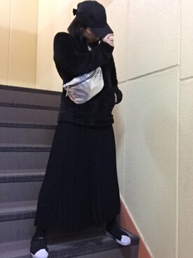 「Champion（チャンピオン）のアイテム（ブルゾン）」を使った、りさん（レディース・165cm）の春コーディネート