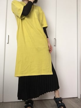 「MANASTASH（マナスタッシュ）のアイテム（ワンピース/ドレス）」を使った、りさん（レディース・165cm）の春コーディネート