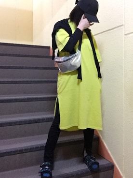 「MANASTASH（マナスタッシュ）のアイテム（ワンピース/ドレス）」を使った、りさん（レディース・165cm）の春コーディネート