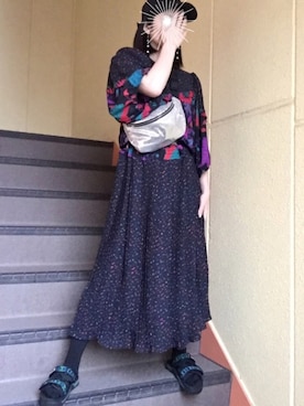 「BLEU FORET（ブルーフォレ）のアイテム（レッグウェア）」を使った、りさん（レディース・165cm）の夏コーディネート