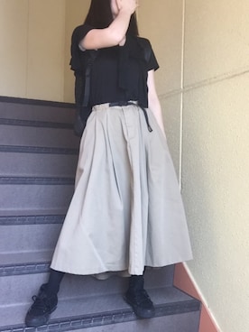 「BLEU FORET（ブルーフォレ）のアイテム（レッグウェア）」を使った、りさん（レディース・165cm）の夏コーディネート