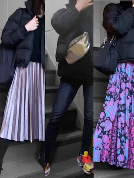 「ヌプシ」｜「アイテム（ワンピース/ドレス）」を使った、りさん（レディース・165cm）の冬コーディネート