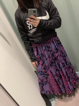 「BLEU FORET（ブルーフォレ）のアイテム（レッグウェア）」を使った、りさん（レディース・165cm）の冬コーディネート