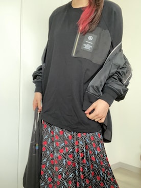 「guundercover」｜「アイテム（スカート）」を使った、りさん（レディース・165cm）の春コーディネート