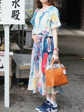 「MONDAINE（モンディーン）のアイテム」を使った、satiさん（レディース・159cm）の夏コーディネート