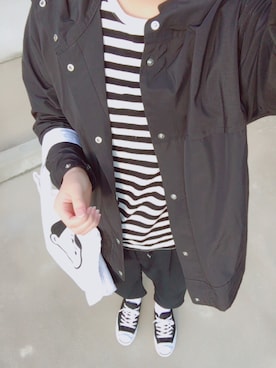 「H.O.B（エイチオービー）のアイテム」を使った、台さん（レディース・160cm）の春コーディネート