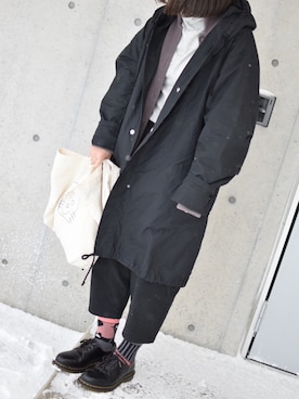 「BASISBROEK（バシスブルック）のアイテム（ジャケット/アウター）」を使った、台さん（レディース・160cm）の冬コーディネート