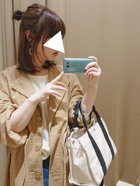 「select MOCA（セレクトモカ）のアイテム（モッズコート）」を使った、y + aさん（レディース・160cm）の春コーディネート