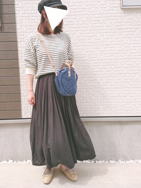 「CURRENT（カレント）のアイテム」を使った、y + aさん（レディース・160cm）の春コーディネート