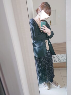 「LEPSIM（レプシィム）のアイテム（ブルゾン）」を使った、y + aさん（レディース・160cm）の春コーディネート