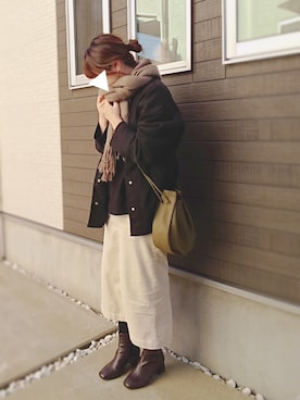 「LEPSIM（レプシィム）のアイテム（ブルゾン）」を使った、y + aさん（レディース・160cm）の冬コーディネート