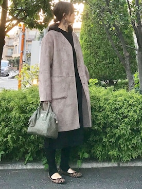 「URBAN RESEARCH Sonny Label（アーバンリサーチサニーレーベル）のアイテム（ムートンコート）」を使った、ＫＲさん（レディース・159cm）の秋コーディネート