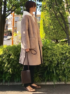 「URBAN RESEARCH Sonny Label（アーバンリサーチサニーレーベル）のアイテム（ムートンコート）」を使った、ＫＲさん（レディース・159cm）の秋コーディネート