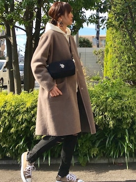 「URBAN RESEARCH Sonny Label（アーバンリサーチサニーレーベル）のアイテム（ムートンコート）」を使った、ＫＲさん（レディース・159cm）の冬コーディネート
