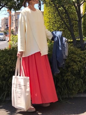 ＫＲさんの「【WEB限定】【Gigi】綿シルクロングスカート」を使ったコーディネート
