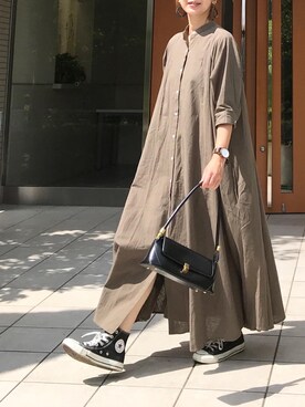 「アイテム（腕時計、ブラウン系）」を使った、ＫＲさん（レディース・159cm）の夏コーディネート