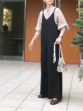 オールインワン サロペットを使った 秋コーデ の人気ファッションコーディネート Wear