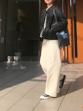 「アイテム（ピアス（両耳用））」を使った、ＫＲさん（レディース・159cm）の秋コーディネート