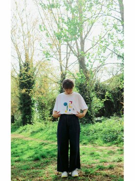 「ZARA（ザラ）のアイテム（デニムパンツ、その他）」を使った、kiraさん（レディース・152cm）の春コーディネート