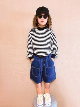 kさん（キッズ・123cm）の秋コーディネート