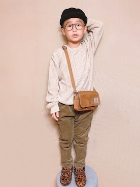 kさん（キッズ・123cm）の秋コーディネート