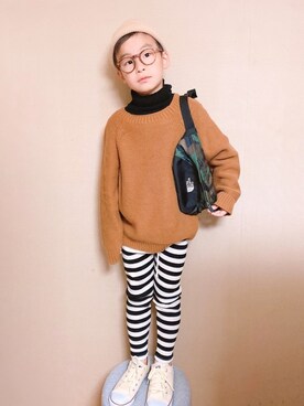 kさん（キッズ・123cm）の秋コーディネート