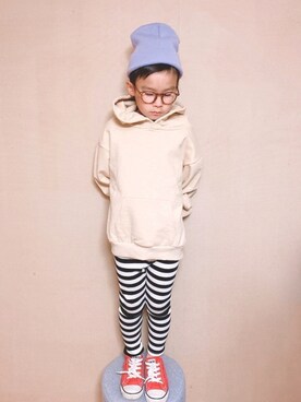 kさん（キッズ・123cm）の秋コーディネート