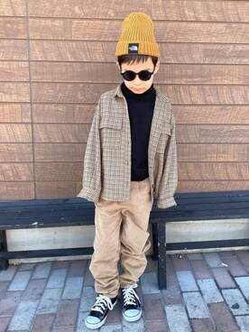 kさん（キッズ・123cm）の冬コーディネート