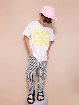 「アイテム（サンダル）」を使った、kさん（キッズ・125cm）の夏コーディネート