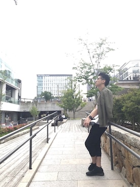 「アイテム（クラッチバッグ）」を使った、Matsuokaさん（メンズ・171cm・30代）の春コーディネート