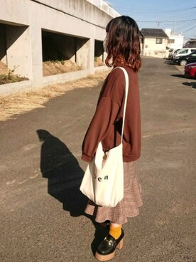 「coen」｜「アイテム（その他シューズ）」を使った、m i oさん（レディース・153cm）の冬コーディネート