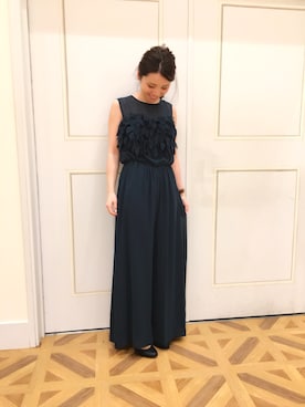 「ドレスアップ」｜「アイテム（オールインワン・サロペット）」を使った、saイエベ春  骨格ウェーブさん（レディース・153cm）の春コーディネート