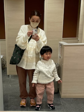 「キッズファッション」｜「アイテム（PC・スマホグッズ/家電）」を使った、kakeriko418さん（レディース・160cm）の冬コーディネート