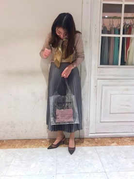 「アイテム（トートバッグ、その他）」を使った、narumi matsuokaさん（レディース・155cm）の春コーディネート