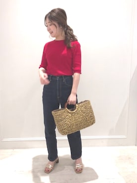 「RANDA（ランダ）のアイテム（バッグ）」を使った、narumi matsuokaさん（レディース・155cm）の春コーディネート