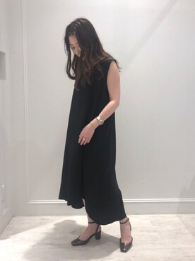 「RANDA（ランダ）のアイテム（パンプス、ブラウン系）」を使った、narumi matsuokaさん（レディース・155cm）の夏コーディネート