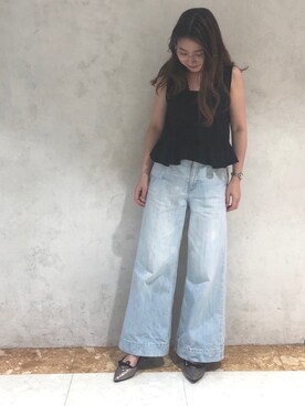 「RANDA（ランダ）のアイテム（パンプス）」を使った、narumi matsuokaさん（レディース・155cm）の夏コーディネート