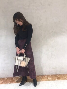 narumi matsuokaさんの「サイドジップミニトートバッグ」を使ったコーディネート