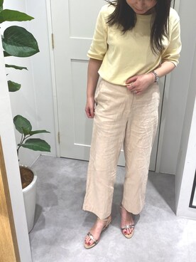 「RANDA（ランダ）のアイテム（サンダル、その他）」を使った、narumi matsuokaさん（レディース・155cm）の春コーディネート