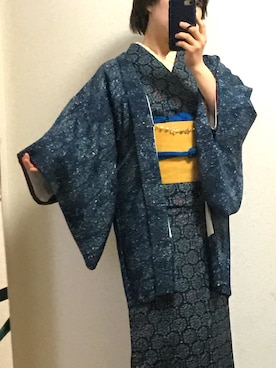 「きもの」｜「アイテム（その他）」を使った、ペンギン丸さん（レディース・150cm）の冬コーディネート