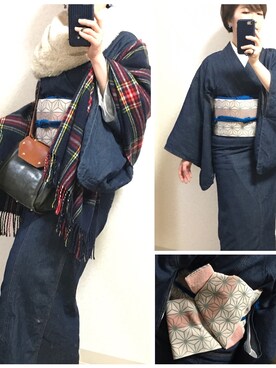 ペンギン丸さんの（kimono | キモノ）を使ったコーディネート