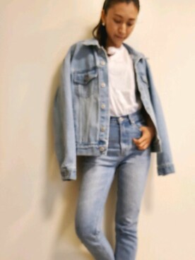 「DHOLIC（ディーホリック）のアイテム（ピアス（両耳用））」を使った、misato kasahara🌈さん（レディース・160cm）の春コーディネート