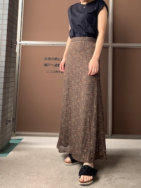 「Canal 4℃（カナルヨンドシー）のアイテム（アクセサリー）」を使った、inaasuさん（レディース・159cm）の夏コーディネート