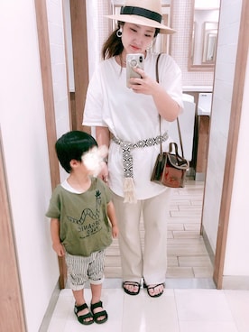 「キッスコーデ」｜「アイテム（帽子）」を使った、yuyuさん（レディース・157cm）の夏コーディネート