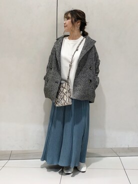 「DISCOAT（ディスコート）のアイテム（スウェット）」を使った、yuyuさん（レディース・157cm）の冬コーディネート